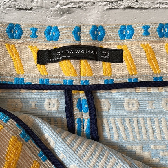 ZARA | Embroidered jacquard print mini skirt - Picture 7 of 11